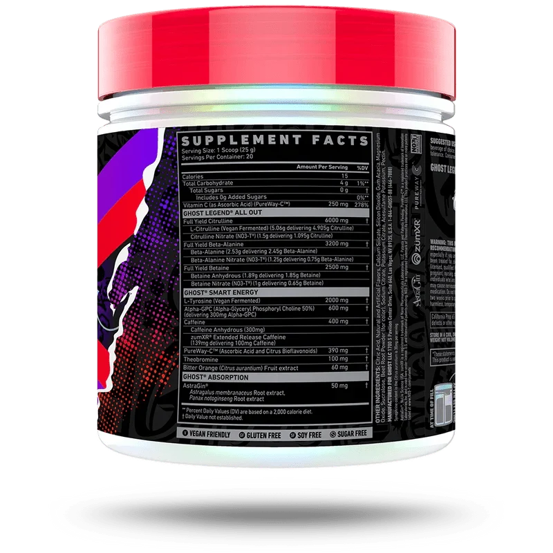 GHOST Legend All Out V2 Pre-Workout | 20 Servings