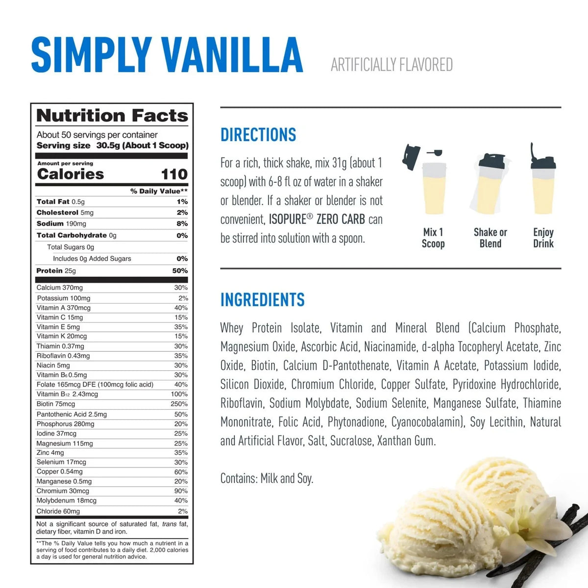 Isopure Zero/Low Carb Isolate 3Lbs