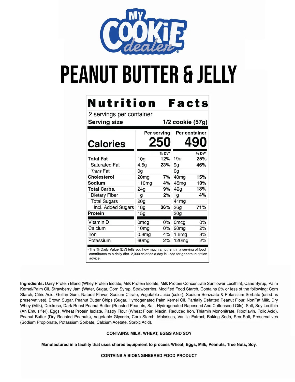 My Cookie Dealer Protein Cookies – Soft & Chewy Cookie