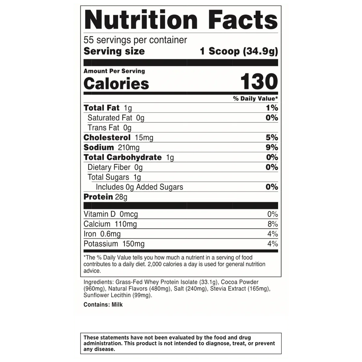 Transparent Labs 100% Grass-Fed Whey Protein Isolate 4 lbs