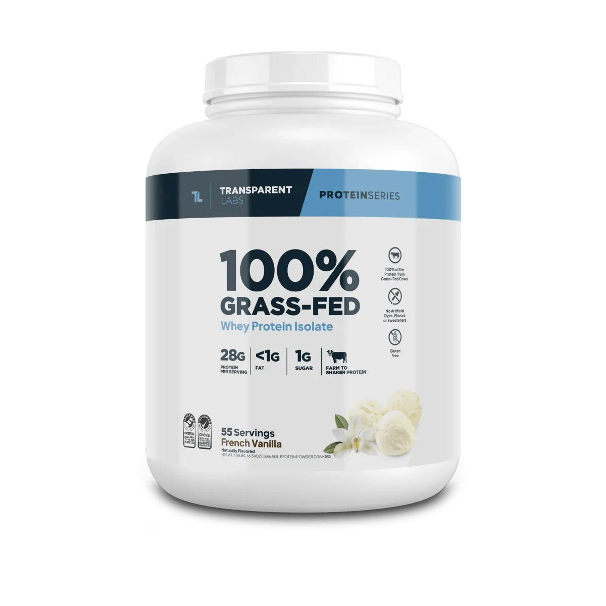 Transparent Labs 100% Grass-Fed Whey Protein Isolate 4 lbs