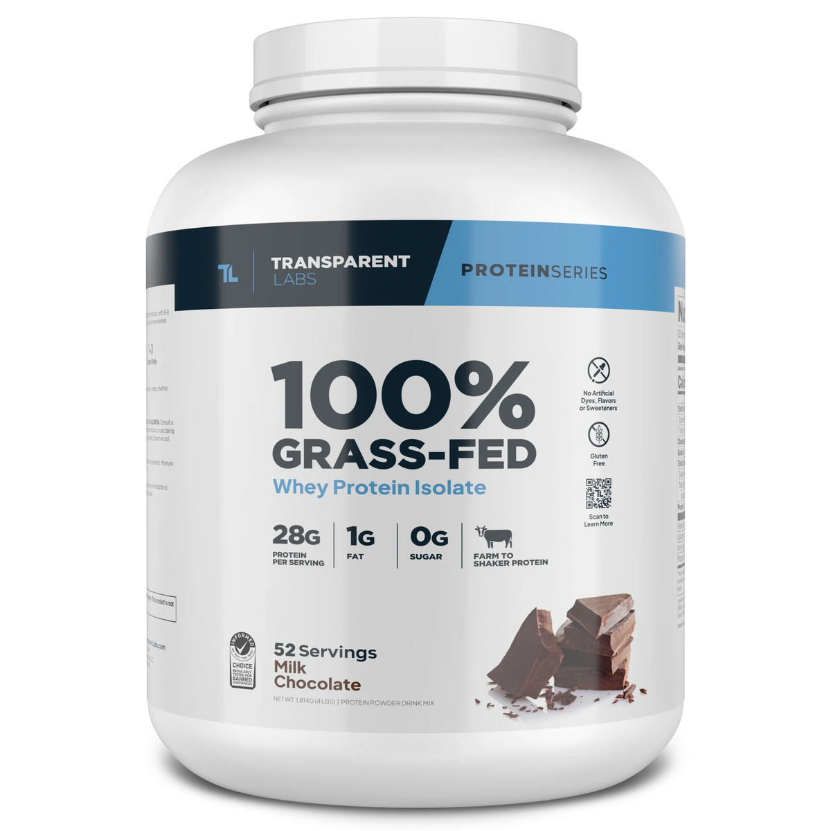 Transparent Labs 100% Grass-Fed Whey Protein Isolate 4 lbs