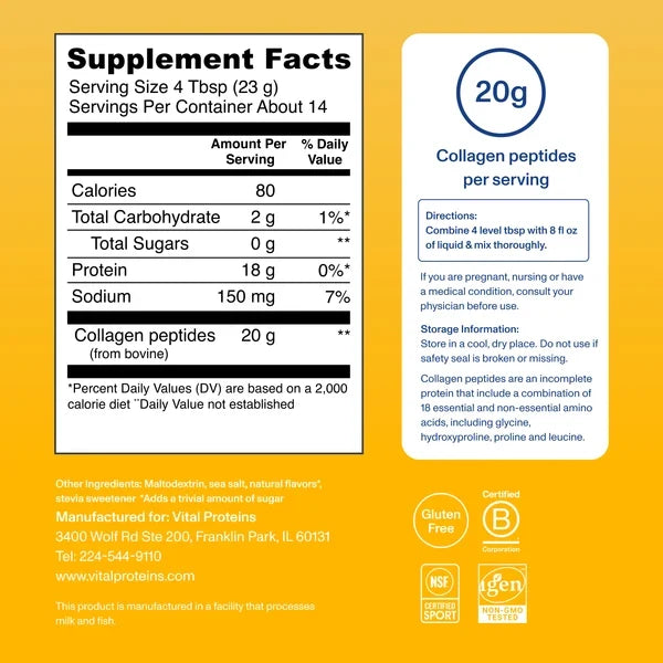 Vital Proteins Vanilla Collagen Peptides 327g