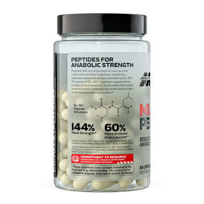 MuscleTech Muscle Peptide 185 - DL-185 Dileucine - 84 Capsules