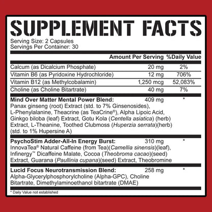5% Nutrition Mentality Nootropic | Energy & Focus
