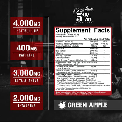 5% Nutrition 5150 High Stimulant Pre-Workout