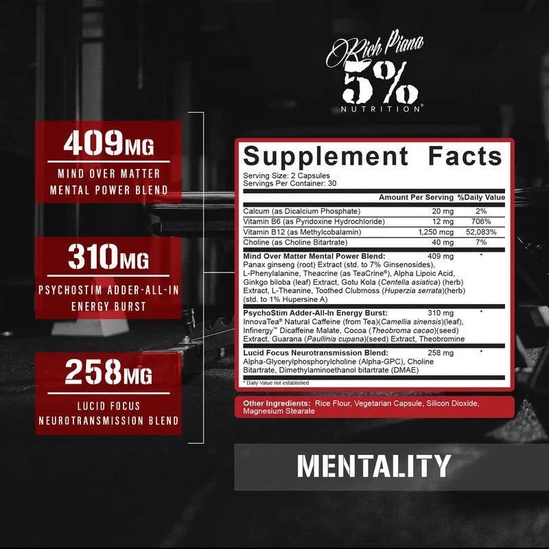 5% Nutrition Mentality Nootropic | Energy & Focus