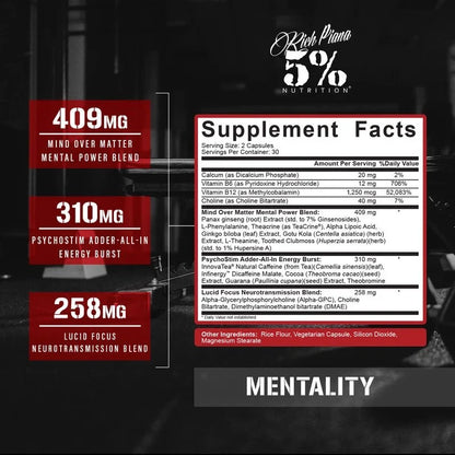 5% Nutrition Mentality Nootropic | Energy & Focus