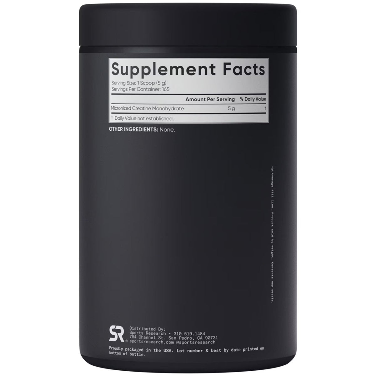 Sports Research Micronized Creatine Monohydrate -165 Servings, Unflavored