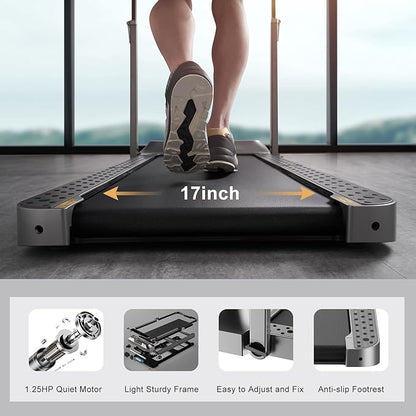 WALKINGPAD R Series Folding Treadmill, 2 in 1 Walking Pad Under Desk Treadmill for Home and Office, Compact Foldable Design with App Control and LED Display, Spacious Belt for Walking or Running