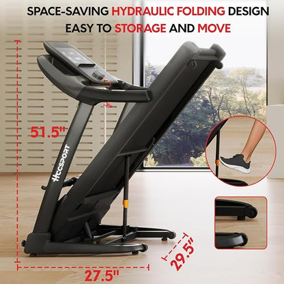 Treadmill with Incline, 3 in 1 Under Desk Treadmill Walking Pad with Removable Desk Workstation 3.5HP Foldable Compact Walking Treadmills for Home Small Office with Wristband Remote Control