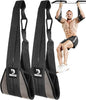 DMoose Fitness Hanging Ab Straps for Pull Up Bar & Core Strength Training - Soft Padded Exercise Straps for Ab Swing & Leg Raises, Hang Bar Strap with 2 Steel Carabiners - Abs Equipment for Home & Gym