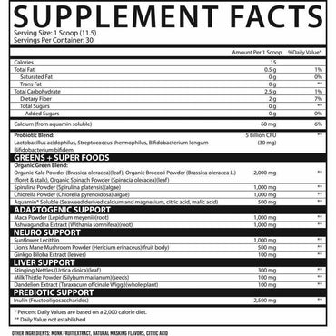 Inspired Nutraceuticals GREENS: Superfood Powder