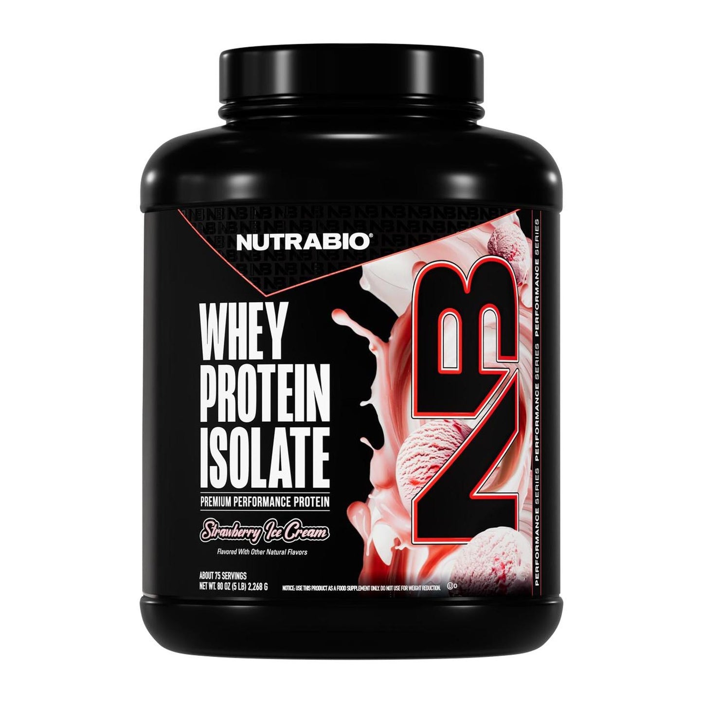 NutraBio 100% Whey Protein Isolate - 5 lb