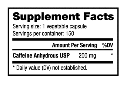 NutraBio Caffeine Pills 200 mg