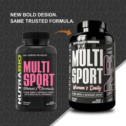 NutraBio Multi-Sport Women's Daily - 120 Capsules
