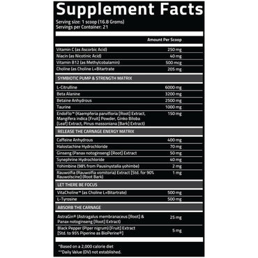 NutriFitt Carnage Pre-Workout