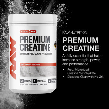 Raw Creatine Monohydrate 100 Servings