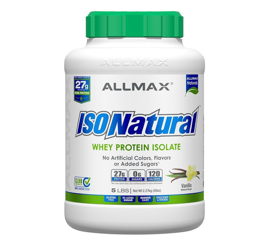 ALLMAX IsoNatural Pure Whey Protein Isolate 5 lbs - Vanilla