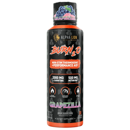 Alpha Lion BURN2O – Stimulant-Free Liquid Thermogenic & Performance Support, 31 Servings
