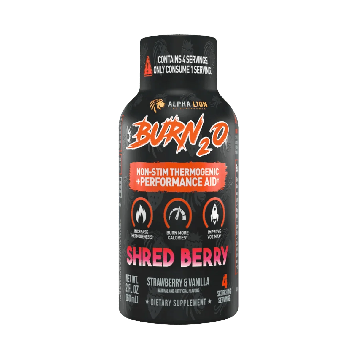 Alpha Lion BURN2O – Stimulant-Free Liquid Thermogenic & Performance Support, 31 Servings