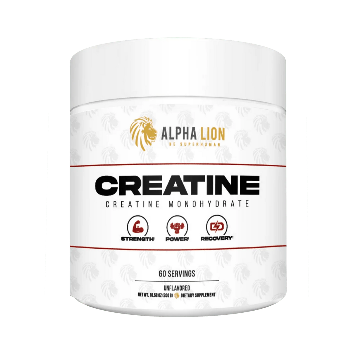 Alpha Lion Creatine Monohydrate – 5g Creatine, Unflavored, 60 Servings