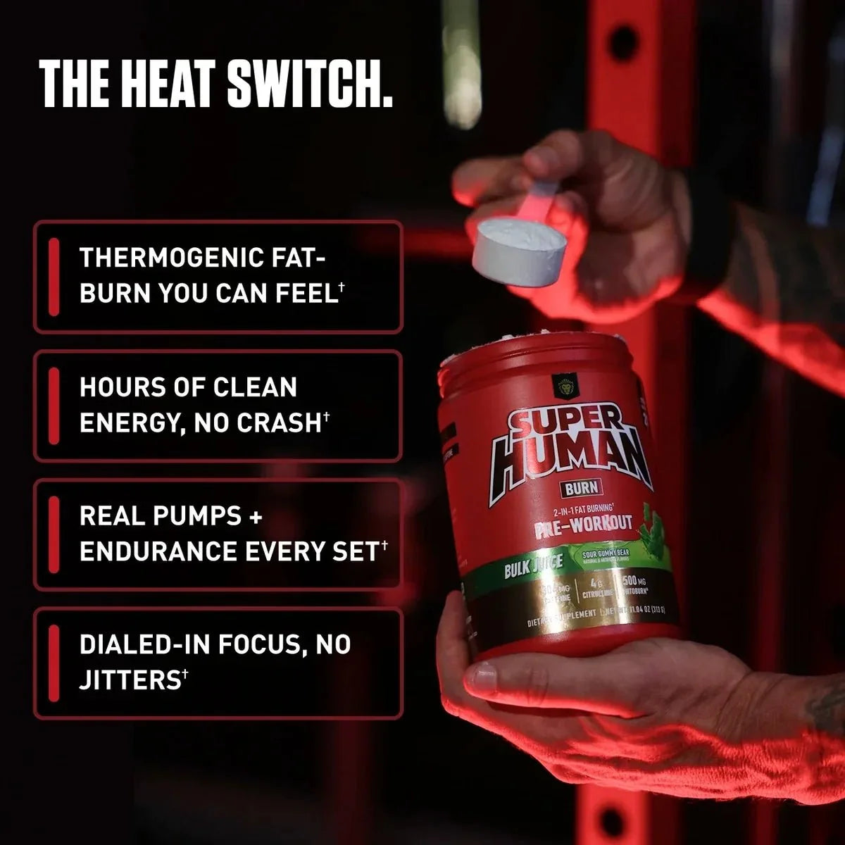 Alpha Lion SUPERHUMAN Burn Pre-Workout – Thermogenic, Energy, Pump & Focus