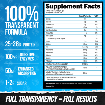 Alpha Lion SUPERHUMAN Protein – 100% Whey Protein Isolate, 25g Protein