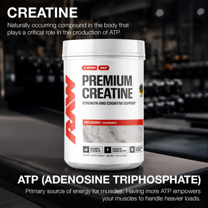 Raw Creatine Monohydrate 100 Servings
