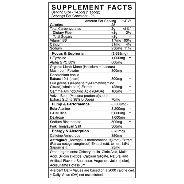 Blackmarket Adrenolyn Nootropic Pre Workout