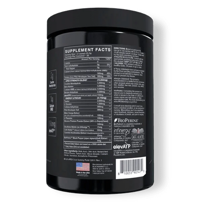 BlackMarket Labs BULK APEX Strength Pre-Workout | 400mg Caffeine | Creatine + HMB | 20 Servings