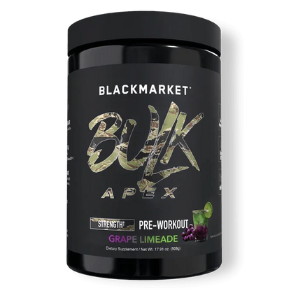 BlackMarket Labs BULK APEX Strength Pre-Workout | 400mg Caffeine | Creatine + HMB | 20 Servings