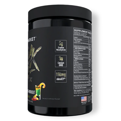 BlackMarket Labs BULK APEX Strength Pre-Workout | 400mg Caffeine | Creatine + HMB | 20 Servings