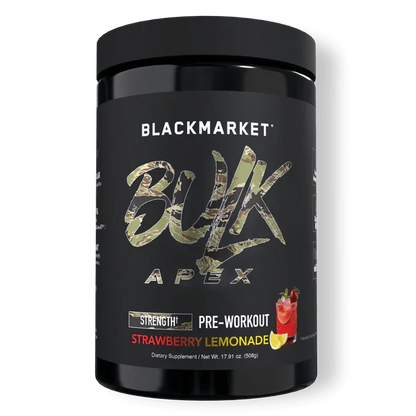 BlackMarket Labs BULK APEX Strength Pre-Workout | 400mg Caffeine | Creatine + HMB | 20 Servings