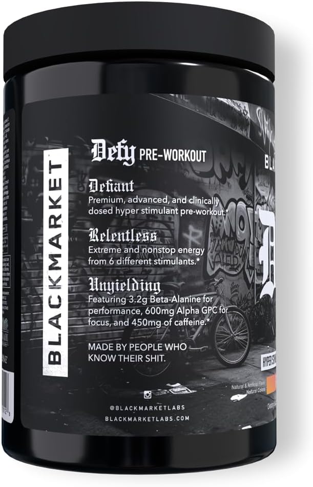 BlackMarket Labs DEFY Hyper-Stimulant Pre-Workout