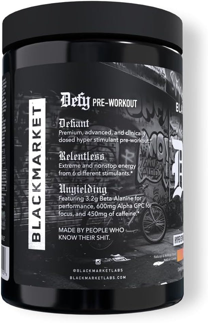 BlackMarket Labs DEFY Hyper-Stimulant Pre-Workout