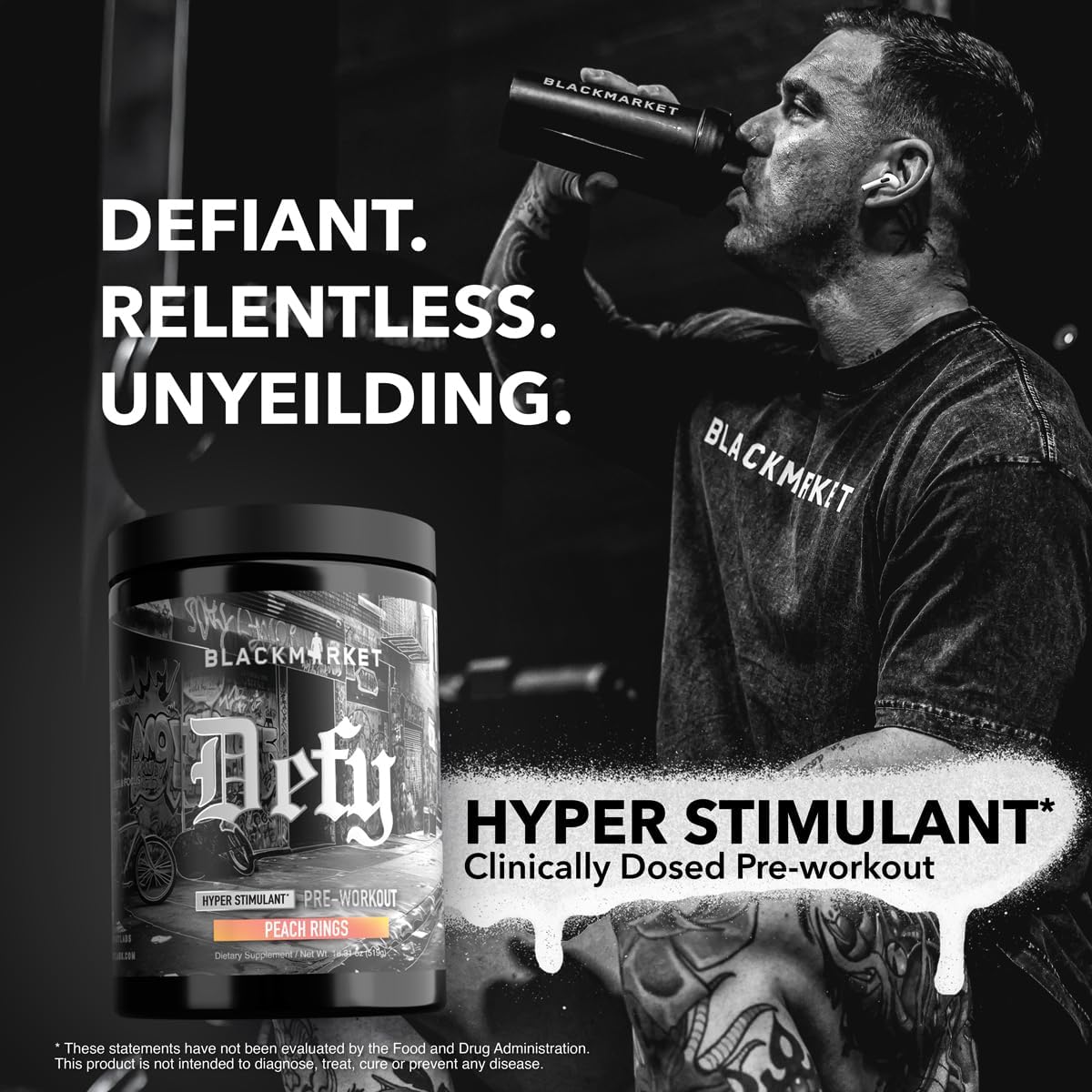 BlackMarket Labs DEFY Hyper-Stimulant Pre-Workout