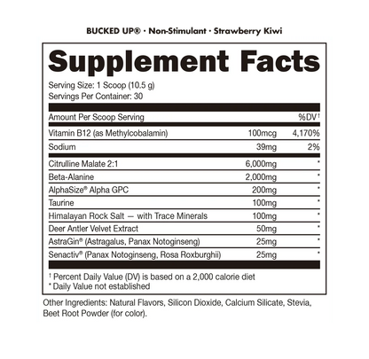 Bucked Up - Non-Stimulant Pre-Workout