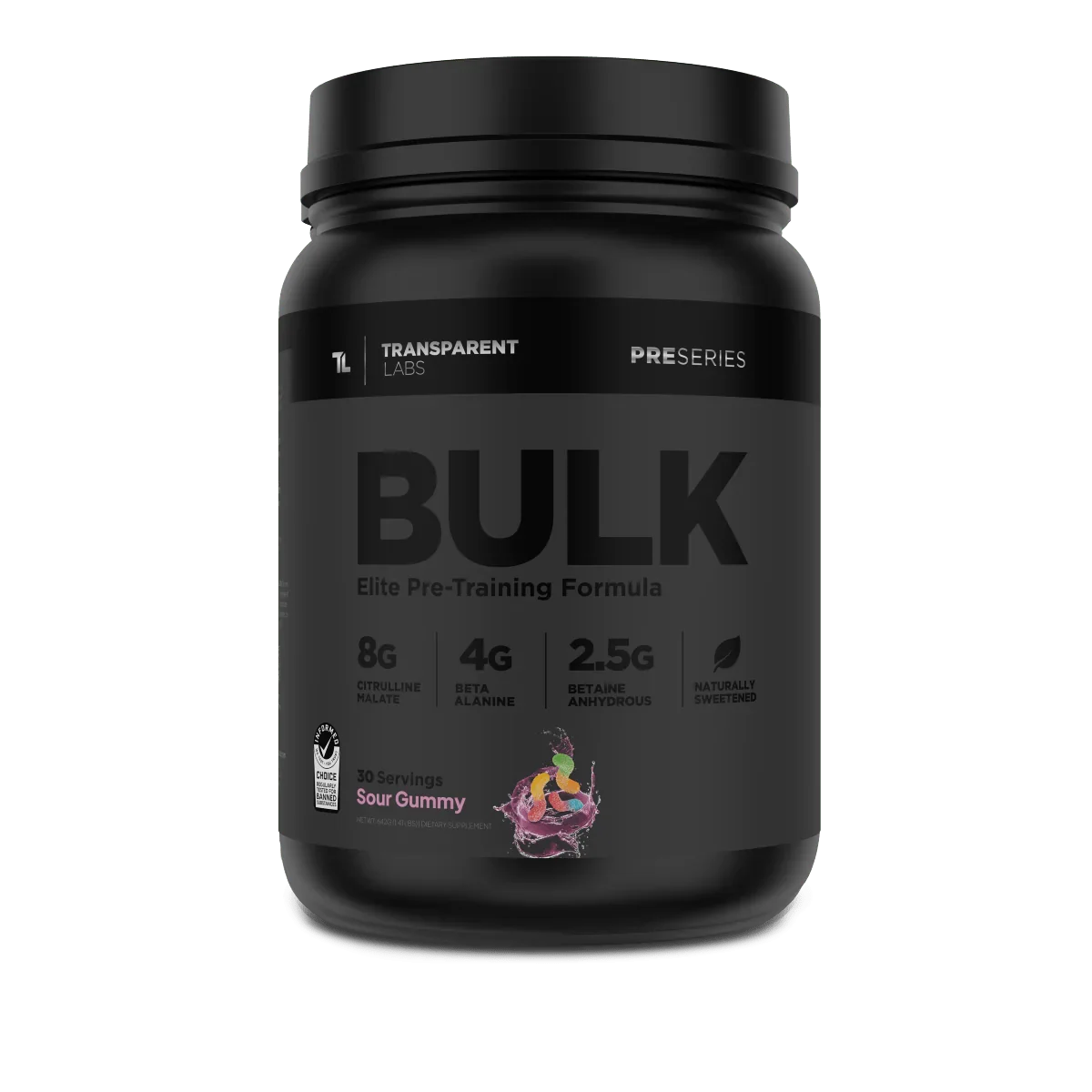 Transparent Labs Bulk Black Elite Pre Workout- 30 Servings