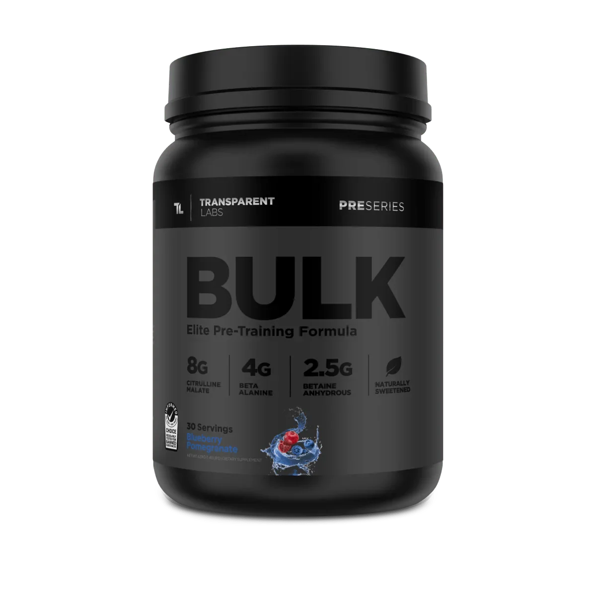 Transparent Labs Bulk Black Elite Pre Workout- 30 Servings