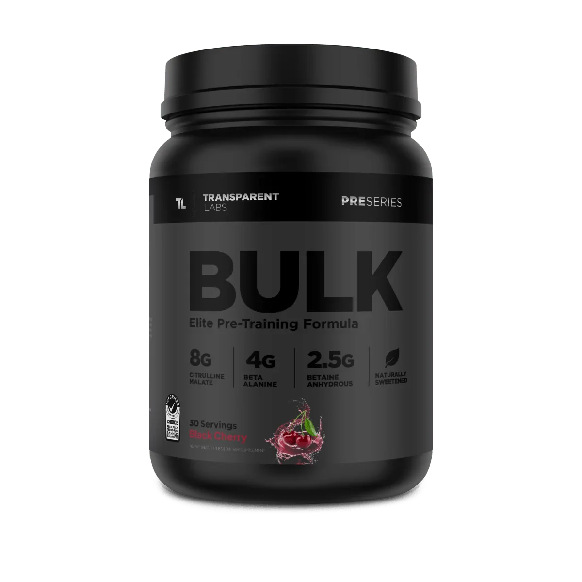 Transparent Labs Bulk Black Elite Pre Workout- 30 Servings