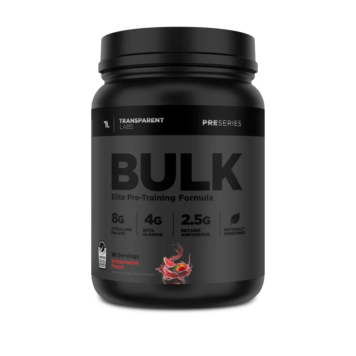 Transparent Labs Bulk Black Elite Pre Workout- 30 Servings