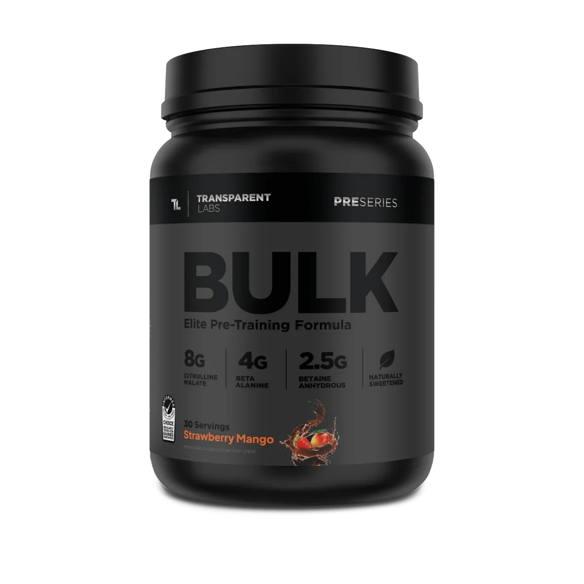 Transparent Labs Bulk Black Elite Pre Workout- 30 Servings