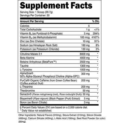 Transparent labs Bulk Pre-Workout -30 Servings