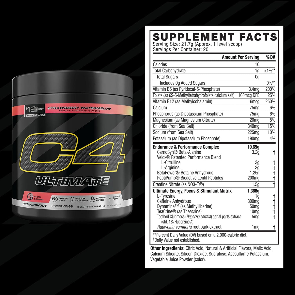C4 Ultimate Pre Workout 20 Servings
