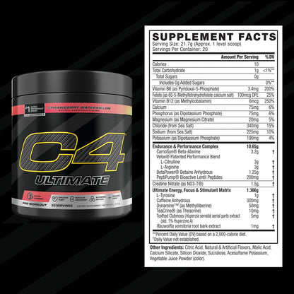 C4 Ultimate Pre Workout 20 Servings
