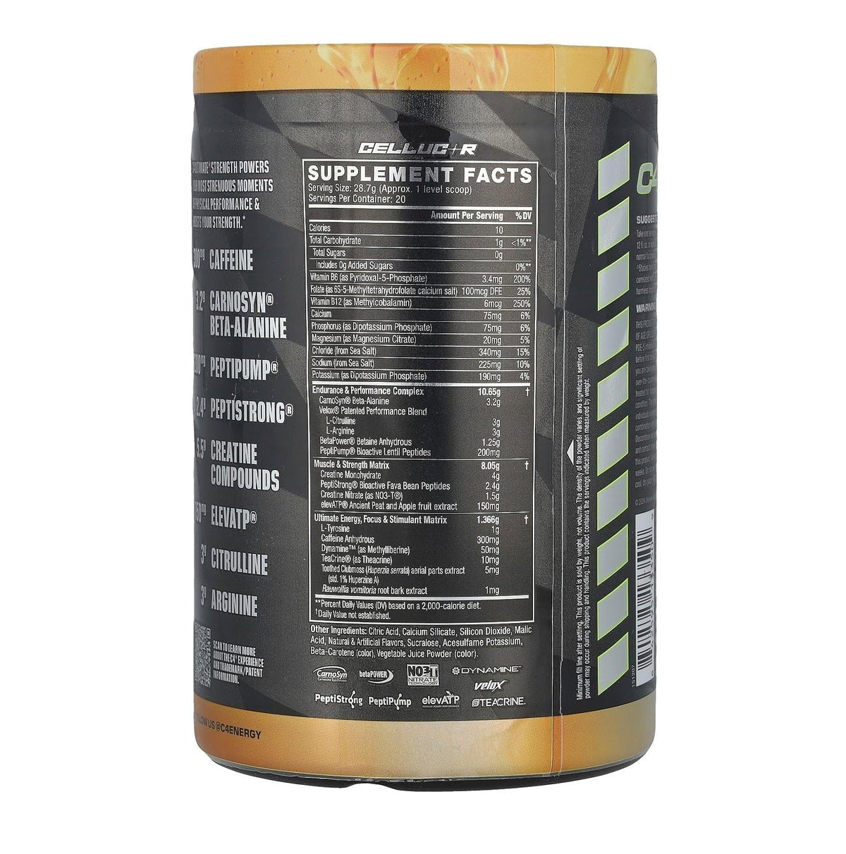 Cellucor C4 Ultimate Strength Pre Workout Powder | Orange | 20 Servings