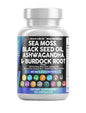 Clean Nutra Sea Moss,Blackseed oil, Ashwagandha & Burdock Root