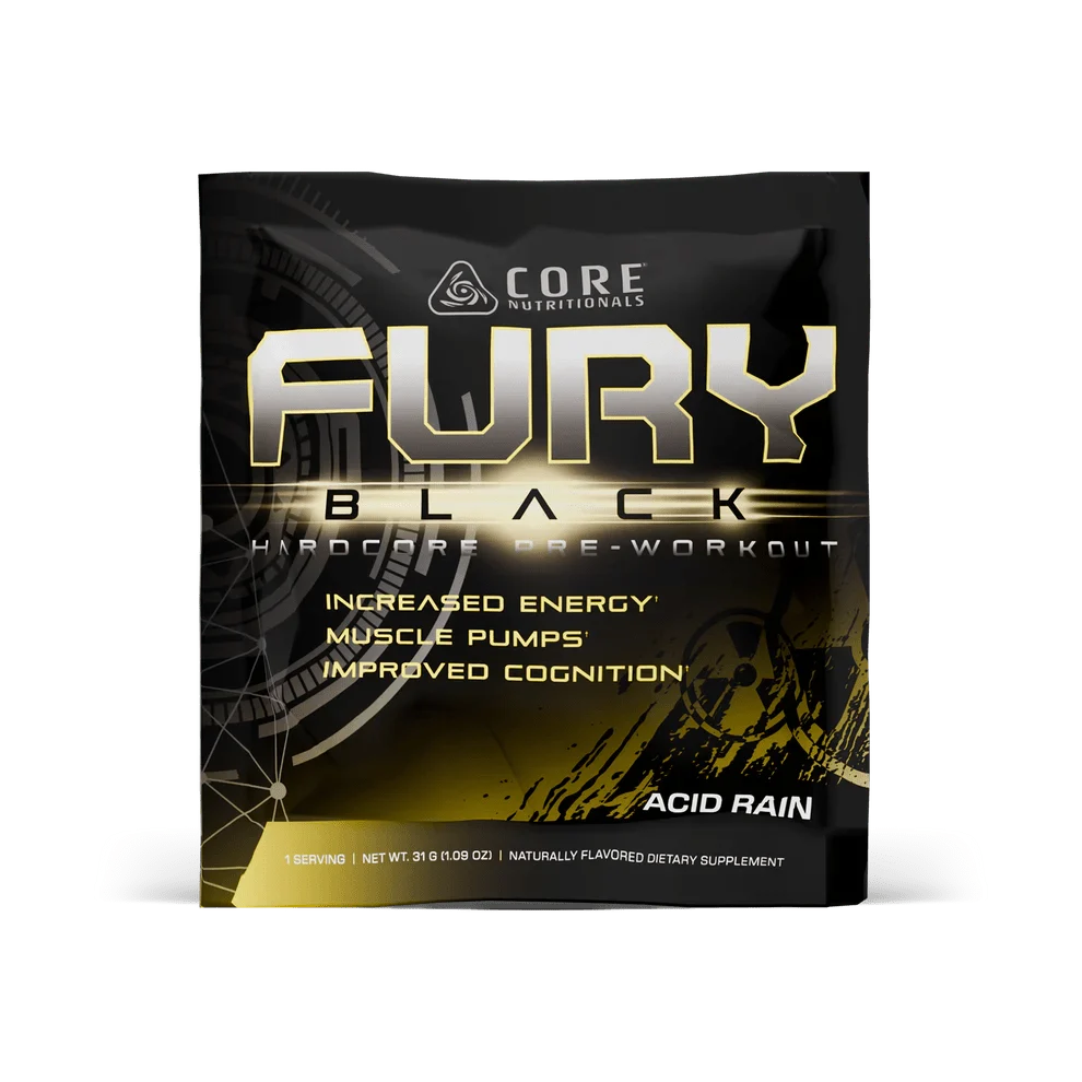 Core Nutritionals Fury Black Pre workout Sample (Acid Rain)