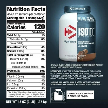 Dymatize ISO 100 Hydrolyzed Protein – 3 lbs